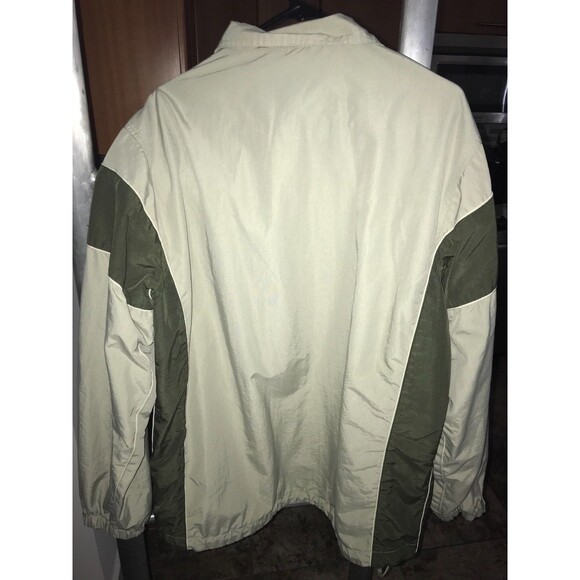 Old Navy 90s Vintage Nylon Windbreaker Jacket Beige Green Large - Picture 8 of 8